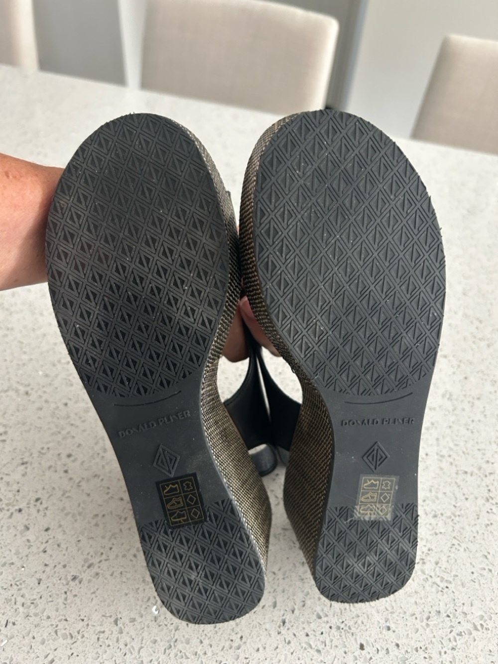 Donald J Pliner Black Alanee 01Wedge Sandals - Picture 5 of 5